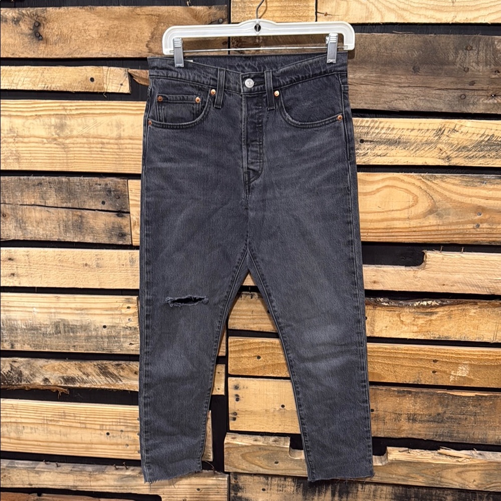 Women’s Levi’s 501 Premium High Rise Buttonfly Black Jeans Size 26
